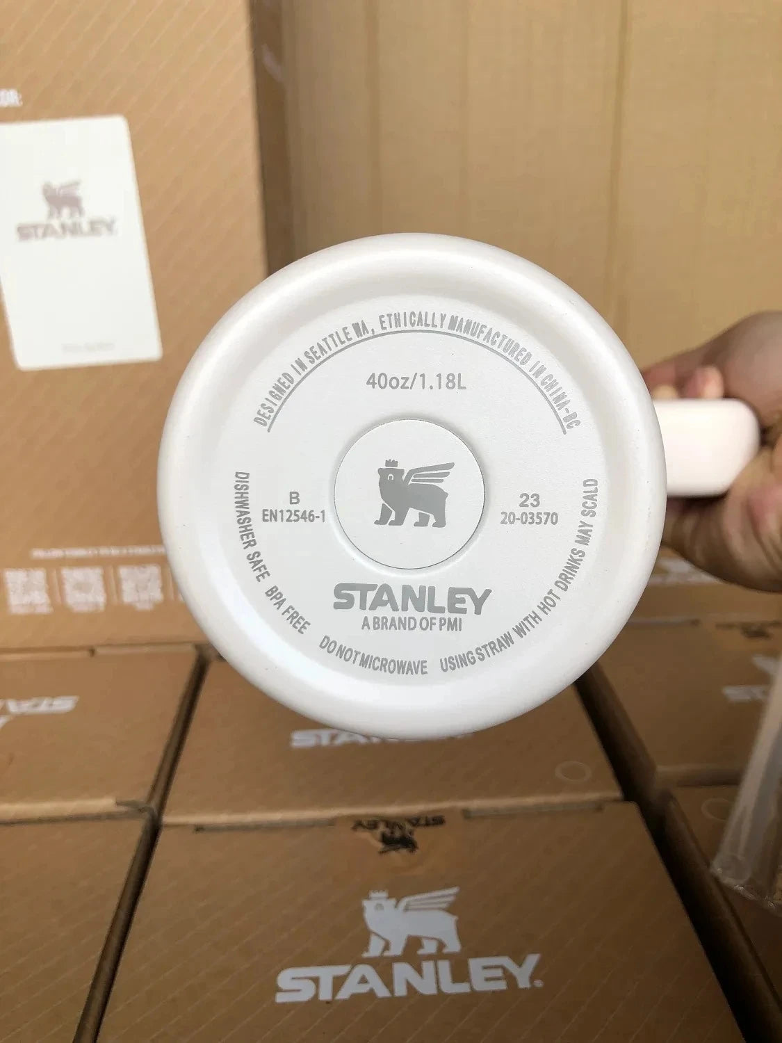 Stanley com Alça, Tampa de Canudo em Aço Inoxidável, 30oz/40oz